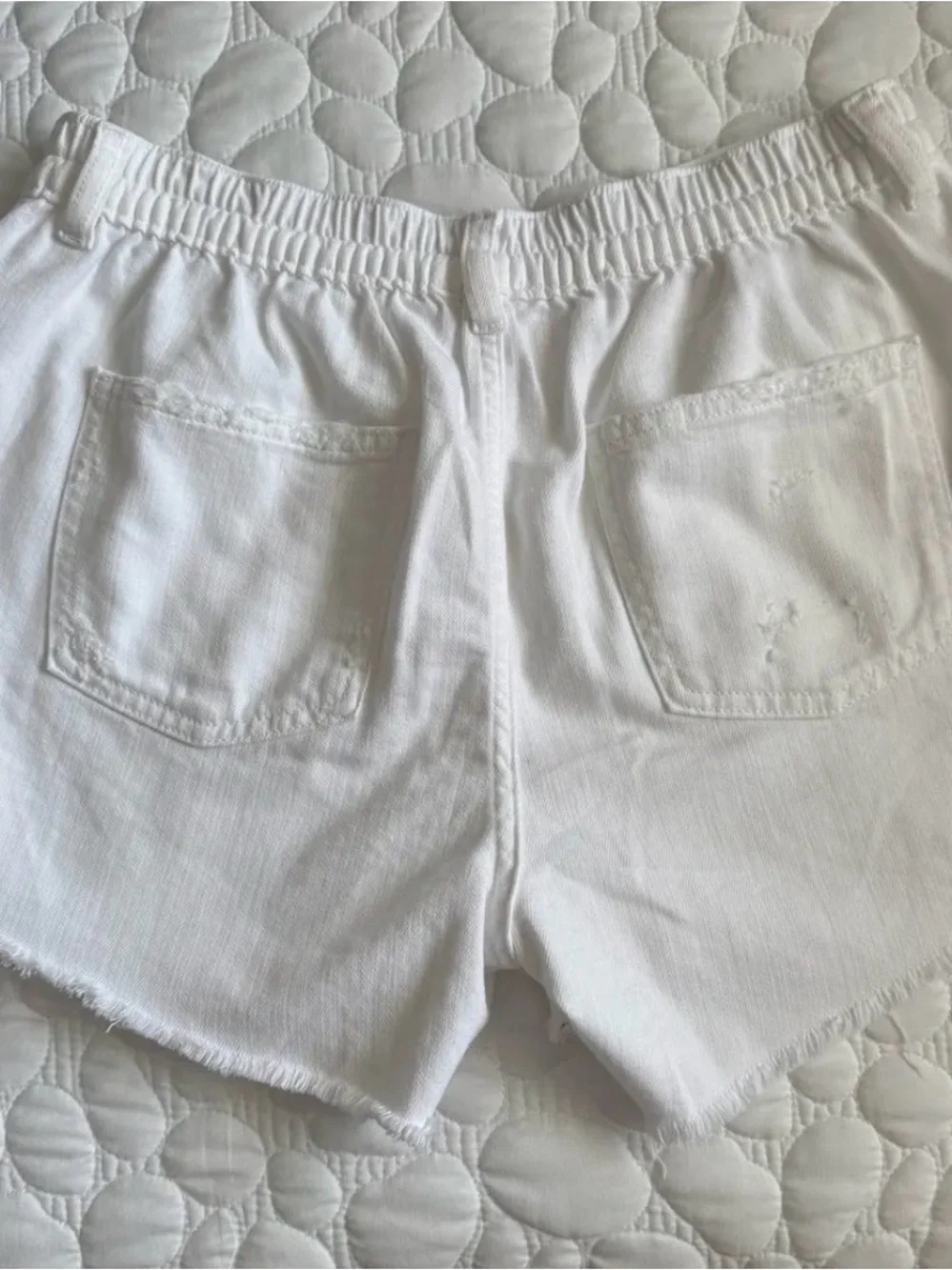 aerie White Denim Cutoff Jean Shorts - Picture 4 of 4